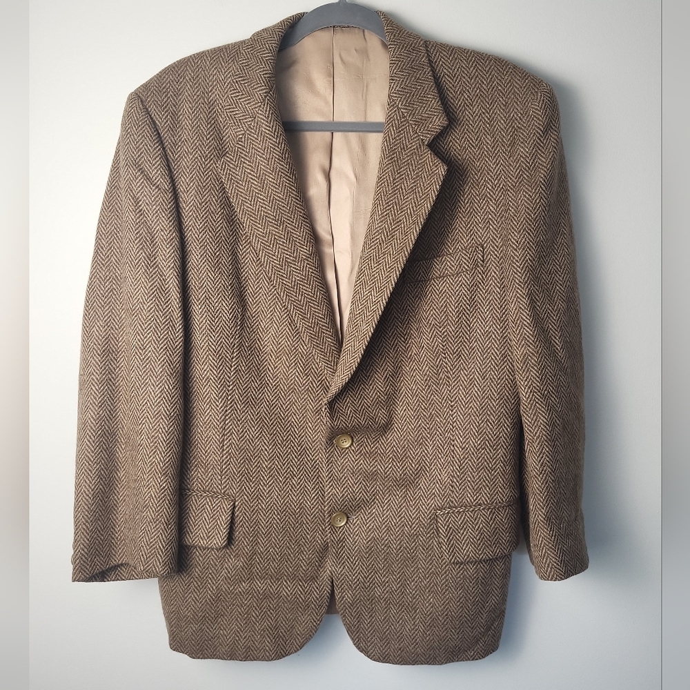 Vintage A. Tacinelli Custom Tailor Herringbone Blazer